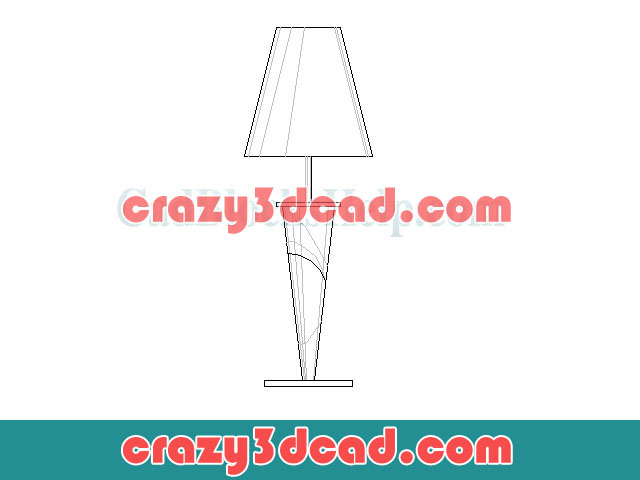 Contemporary floor lamp CAD blocks